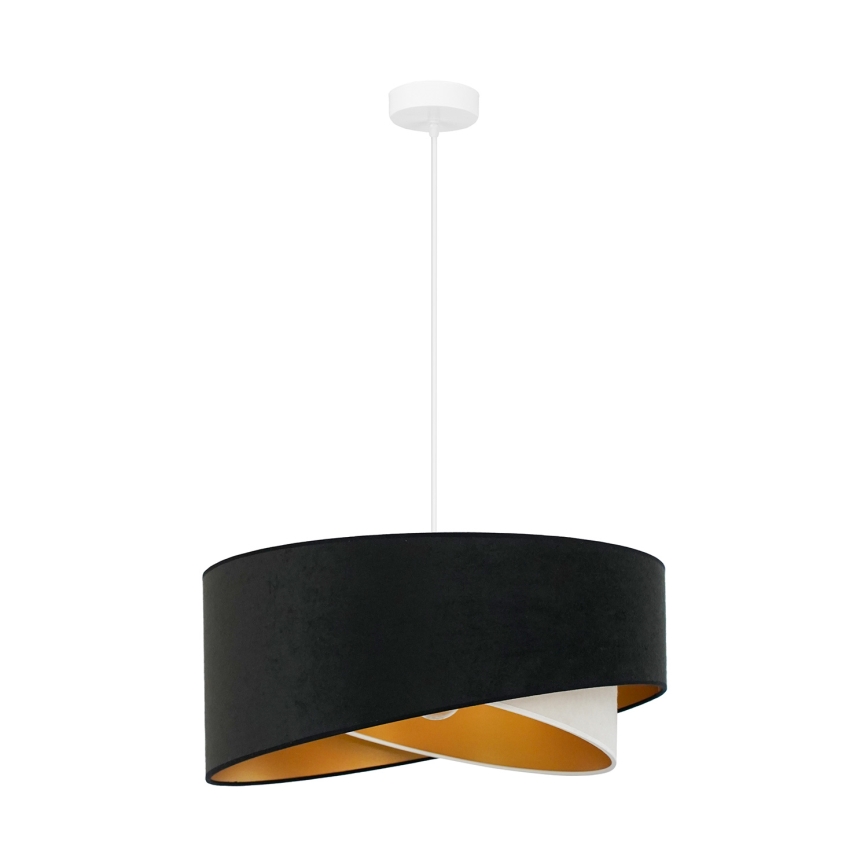 Brilagi - LED Пендел LYRA 1xE27/15W/230V черен/кремав/златист