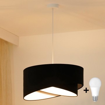 Brilagi - LED Пендел LYRA 1xE27/15W/230V черен/бял