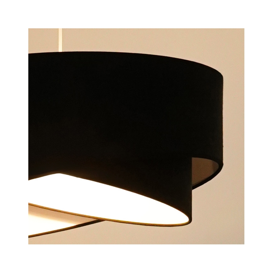 Brilagi - LED Пендел LYRA 1xE27/15W/230V черен/бял