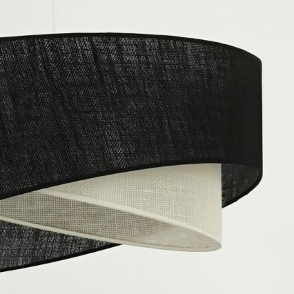 Brilagi - LED Пендел LYRA 1xE27/15W/230V черен/кремав