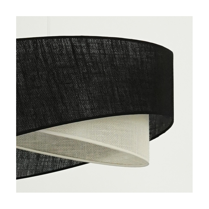 Brilagi - LED Пендел LYRA 1xE27/15W/230V черен/кремав