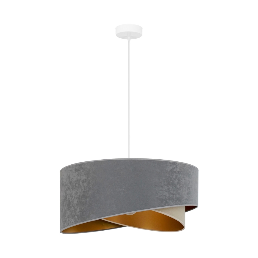 Brilagi - LED Пендел LYRA 1xE27/15W/230V сив/бежов/златист