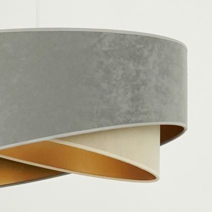 Brilagi - LED Пендел LYRA 1xE27/15W/230V сив/бежов/златист