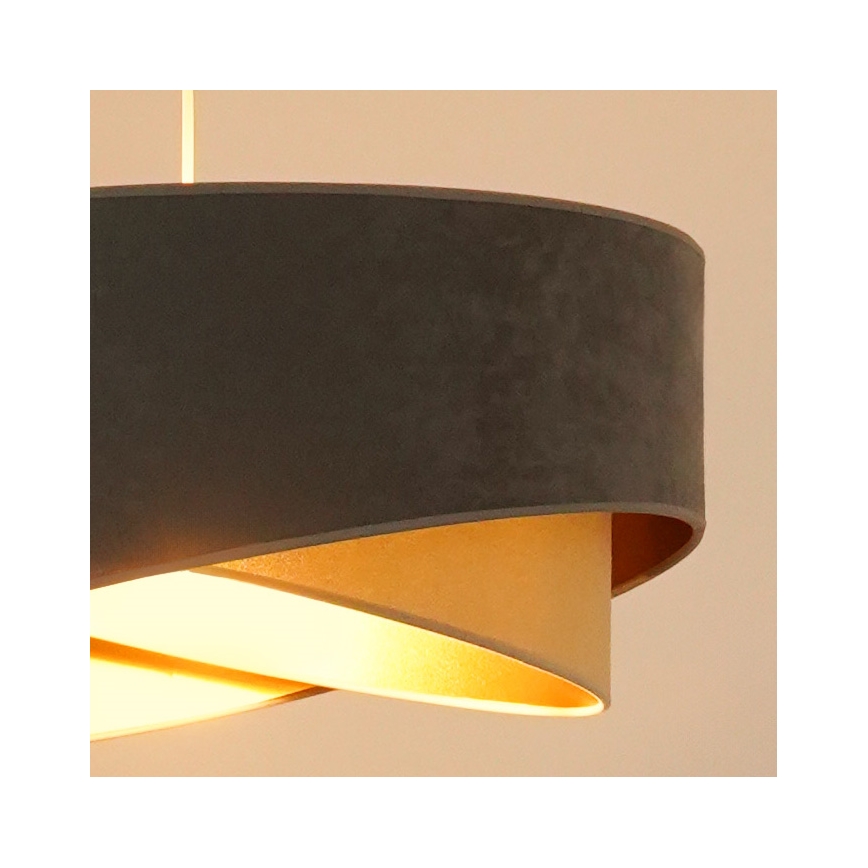 Brilagi - LED Пендел LYRA 1xE27/15W/230V сив/бежов/златист
