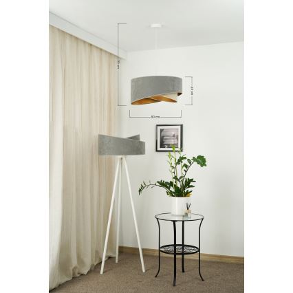 Brilagi - LED Пендел LYRA 1xE27/15W/230V сив/бежов/златист