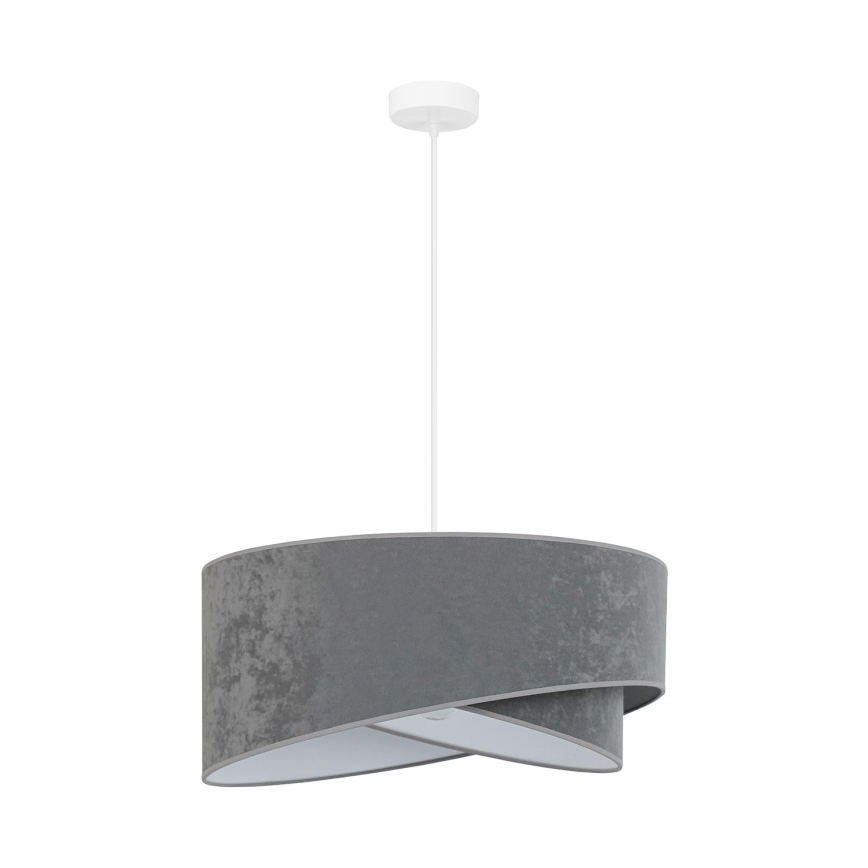 Brilagi - LED Пендел LYRA 1xE27/15W/230V сив/бял