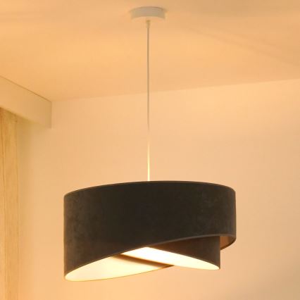 Brilagi - LED Пендел LYRA 1xE27/15W/230V сив/бял