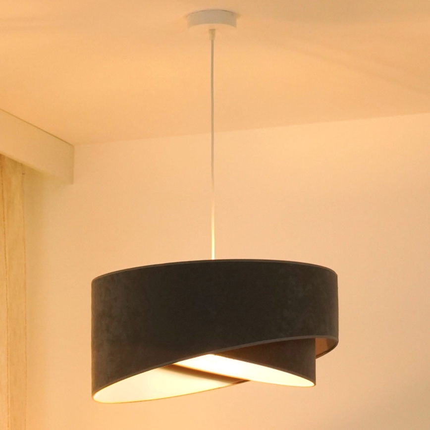 Brilagi - LED Пендел LYRA 1xE27/15W/230V сив/бял