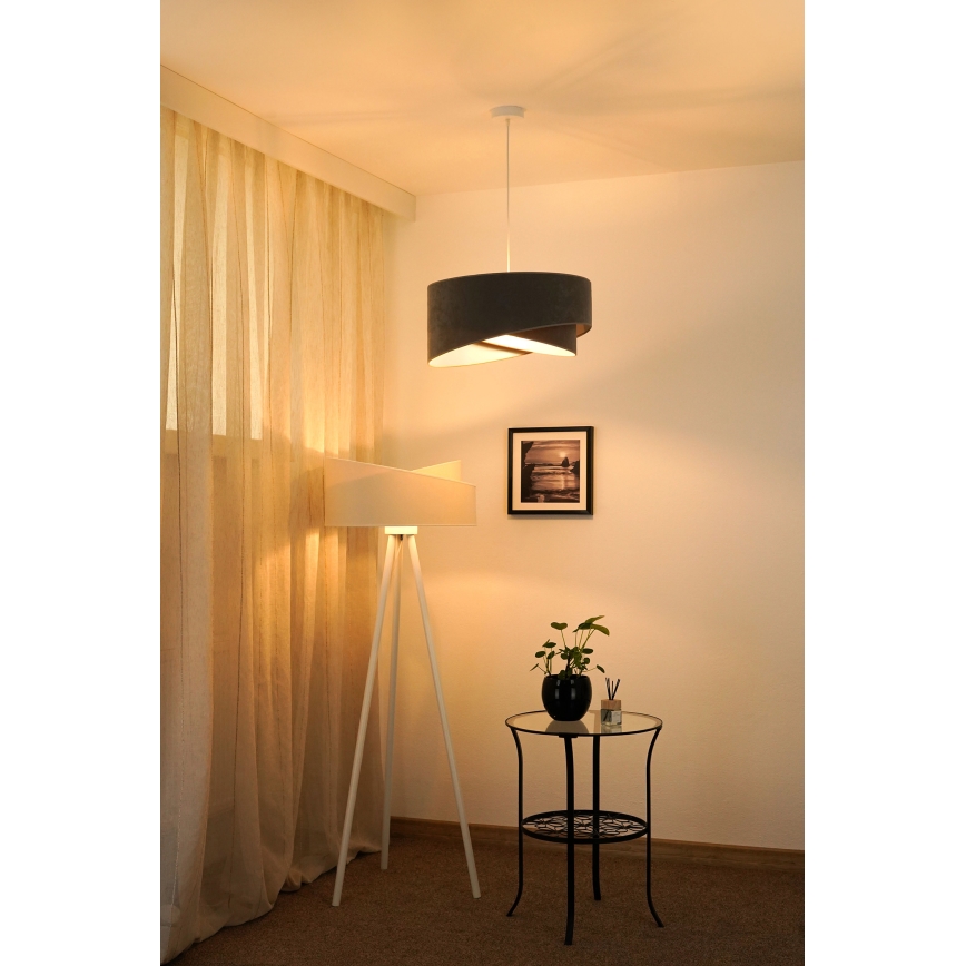 Brilagi - LED Пендел LYRA 1xE27/15W/230V сив/бял