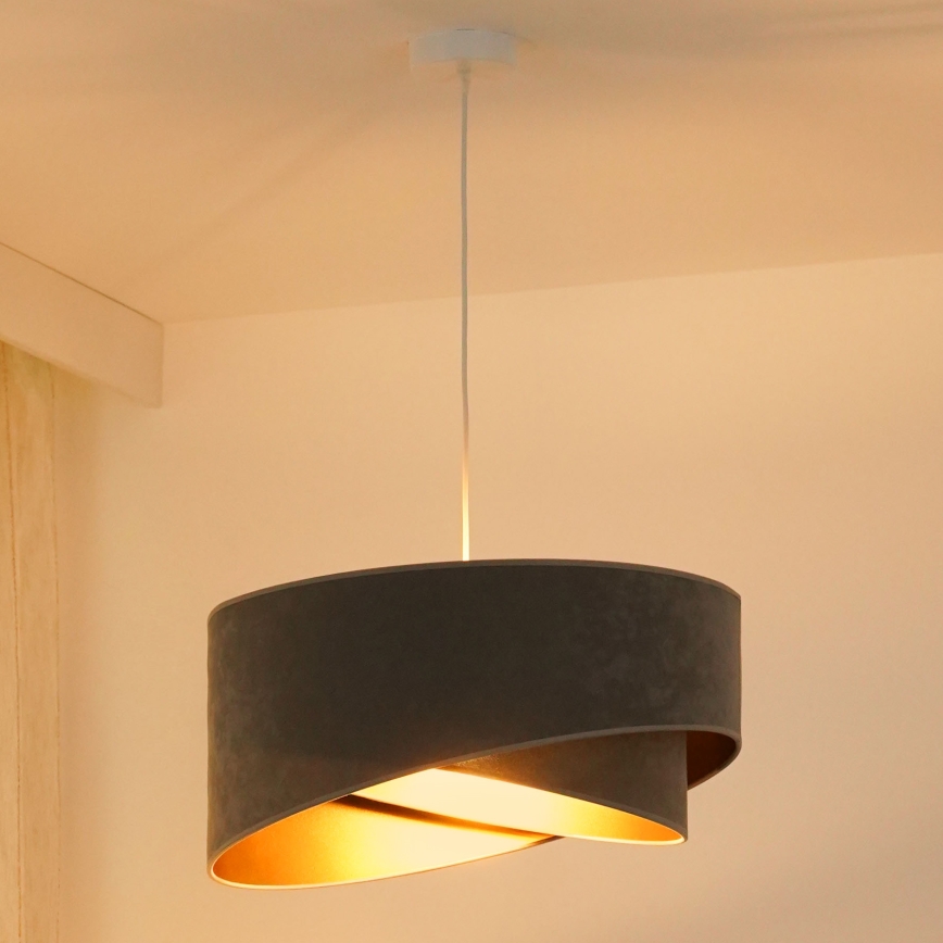 Brilagi - LED Пендел LYRA 1xE27/15W/230V сив/златист
