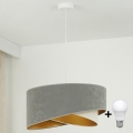 Brilagi - LED Пендел LYRA 1xE27/15W/230V сив/кремав/златист