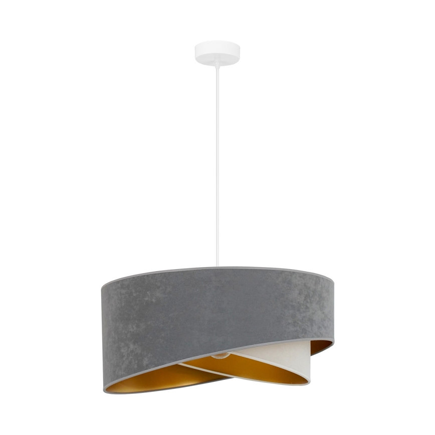 Brilagi - LED Пендел LYRA 1xE27/15W/230V сив/кремав/златист