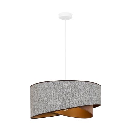 Brilagi - LED Пендел LYRA 1xE27/15W/230V сив/кремав/златист
