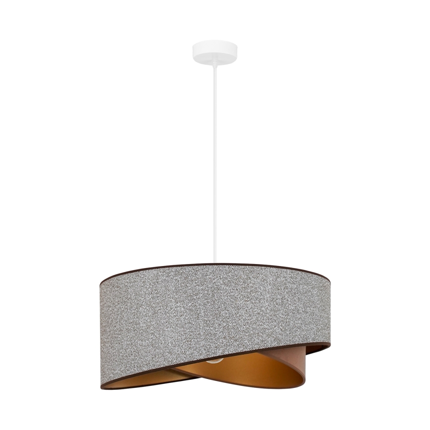 Brilagi - LED Пендел LYRA 1xE27/15W/230V сив/кремав/златист