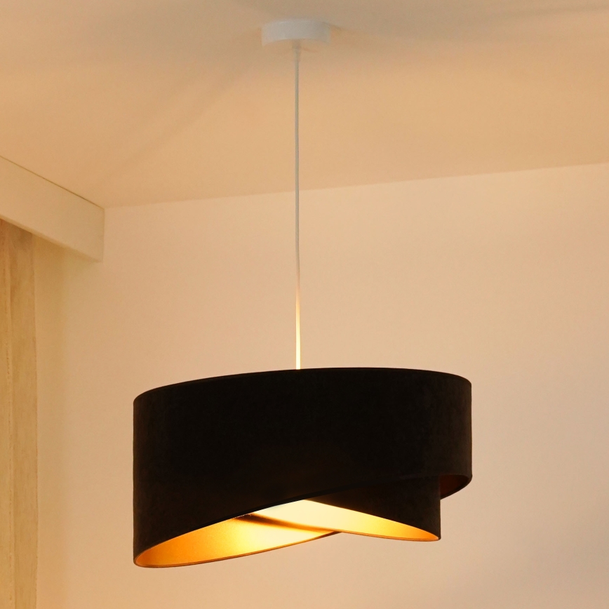 Brilagi - LED Пендел LYRA 1xE27/15W/230V тъмнокафяв/златист