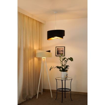 Brilagi - LED Пендел LYRA 1xE27/15W/230V тъмнокафяв/златист