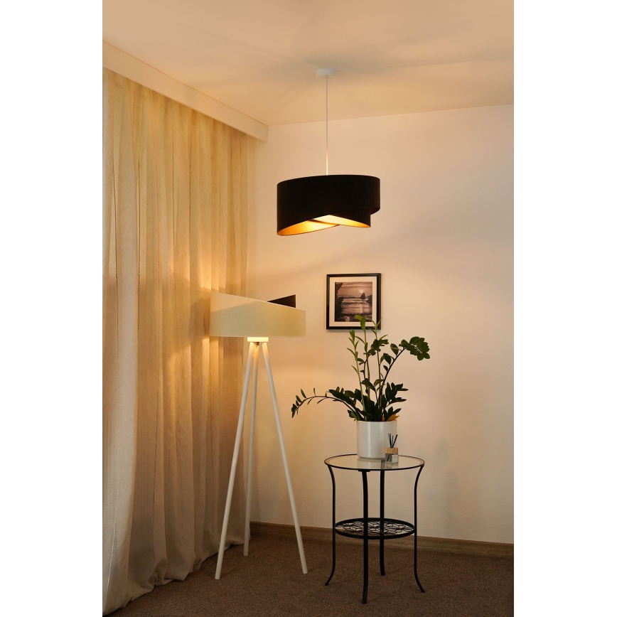 Brilagi - LED Пендел LYRA 1xE27/15W/230V тъмнокафяв/златист