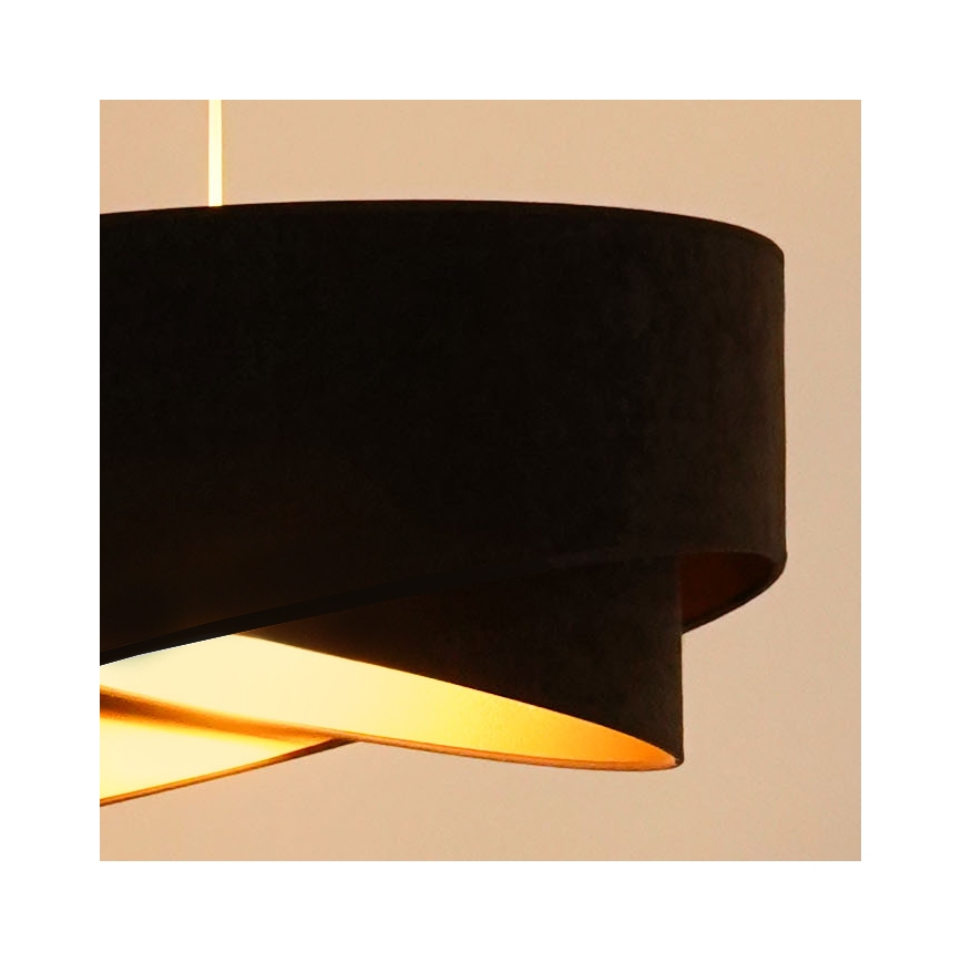 Brilagi - LED Пендел LYRA 1xE27/15W/230V тъмнокафяв/златист