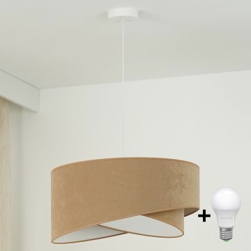Brilagi - LED Пендел LYRA 1xE27/15W/230V кафяв/бял