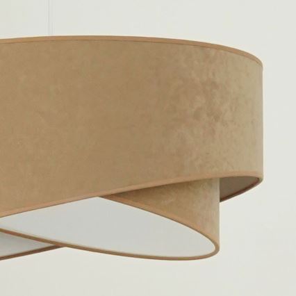 Brilagi - LED Пендел LYRA 1xE27/15W/230V кафяв/бял