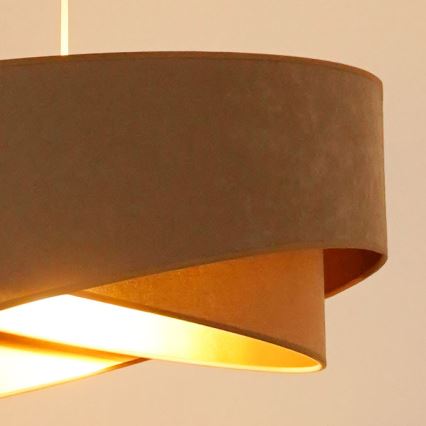 Brilagi - LED Пендел LYRA 1xE27/15W/230V кафяв/златист