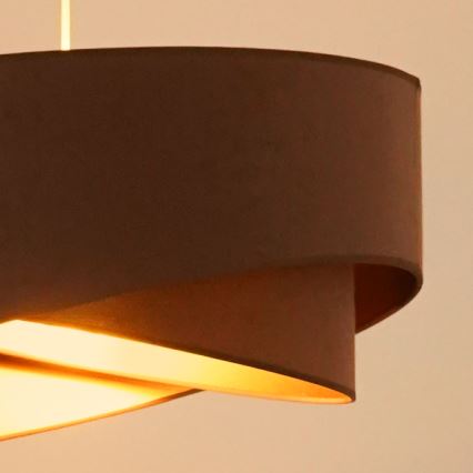 Brilagi - LED Пендел LYRA 1xE27/15W/230V кафяв/златист