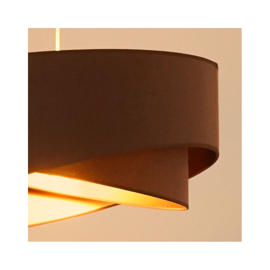 Brilagi - LED Пендел LYRA 1xE27/15W/230V кафяв/златист