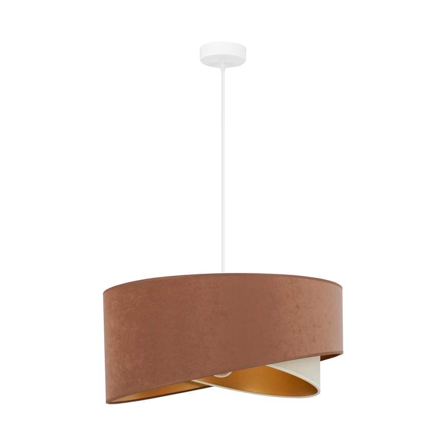 Brilagi - LED Пендел LYRA 1xE27/15W/230V кафяв/кремав/златист