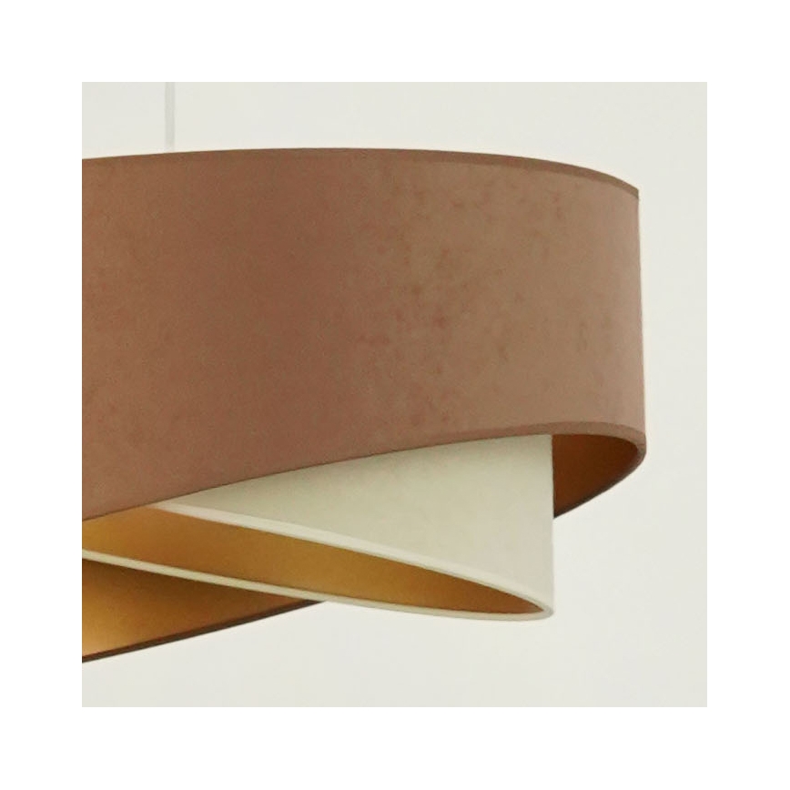 Brilagi - LED Пендел LYRA 1xE27/15W/230V кафяв/кремав/златист