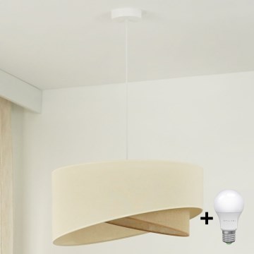 Brilagi - LED Пендел LYRA 1xE27/15W/230V кремав/бежов