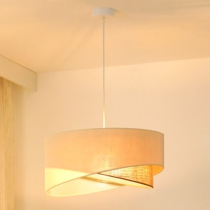 Brilagi - LED Пендел LYRA 1xE27/15W/230V кремав/бежов