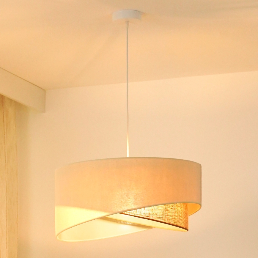 Brilagi - LED Пендел LYRA 1xE27/15W/230V кремав/бежов
