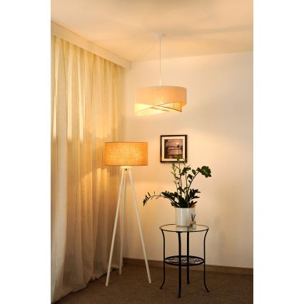 Brilagi - LED Пендел LYRA 1xE27/15W/230V кремав/бежов