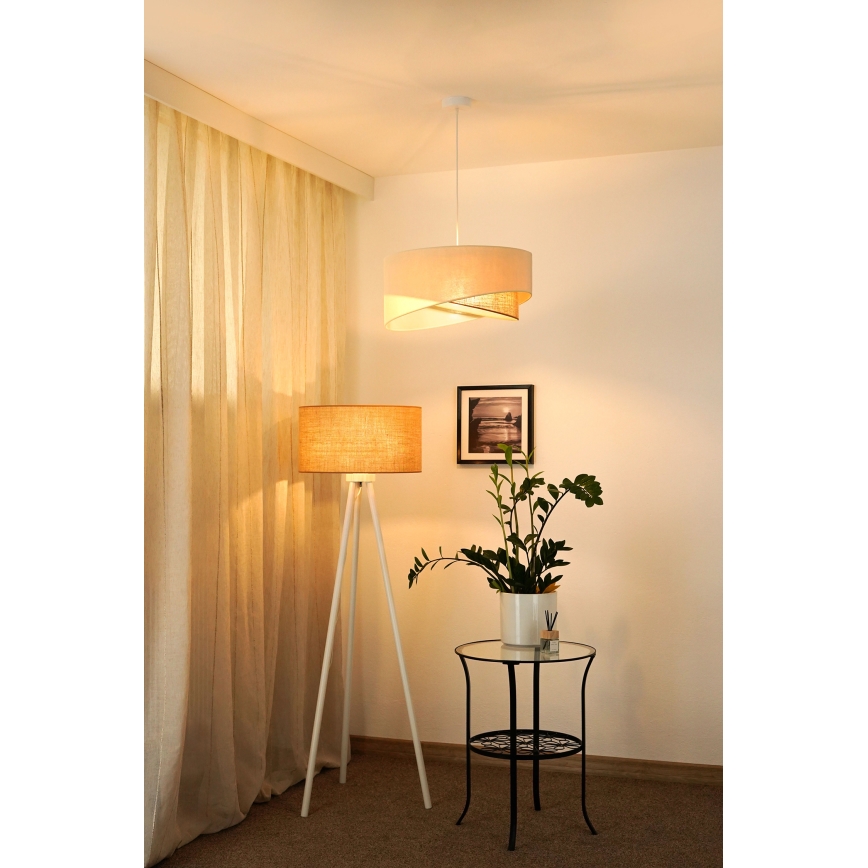 Brilagi - LED Пендел LYRA 1xE27/15W/230V кремав/бежов