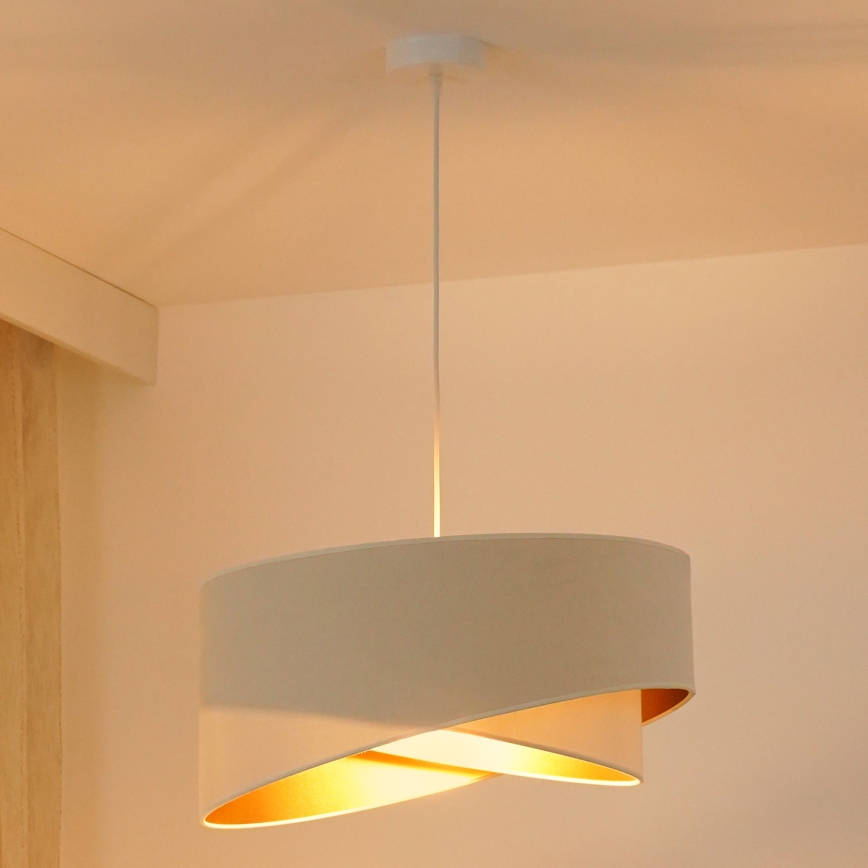 Brilagi - LED Пендел LYRA 1xE27/15W/230V кремав/бял