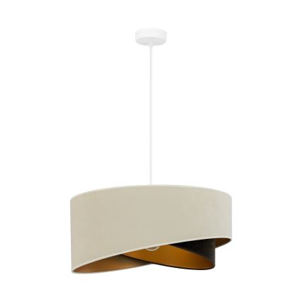 Brilagi - LED Пендел LYRA 1xE27/15W/230V кремав/черен/златист