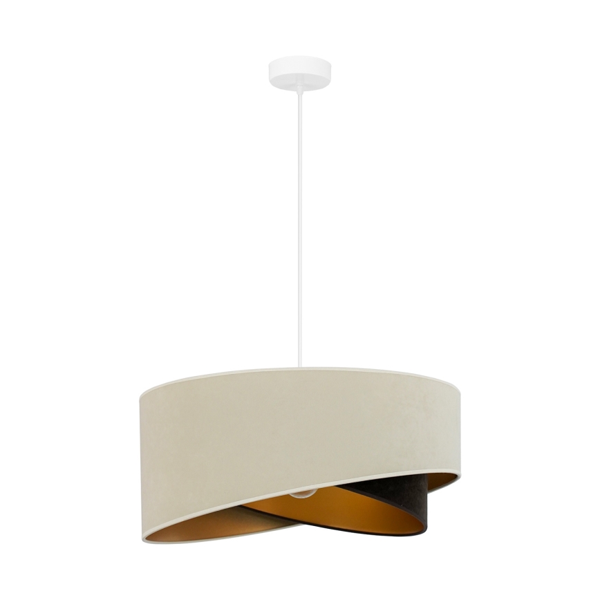 Brilagi - LED Пендел LYRA 1xE27/15W/230V кремав/черен/златист