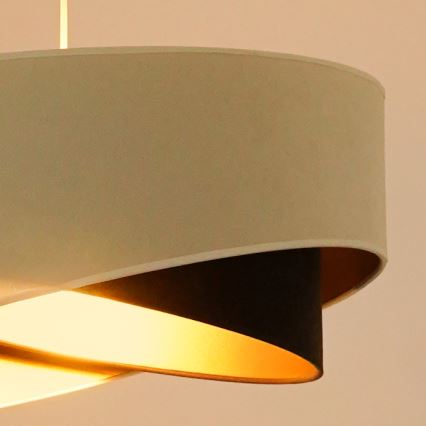 Brilagi - LED Пендел LYRA 1xE27/15W/230V кремав/черен/златист