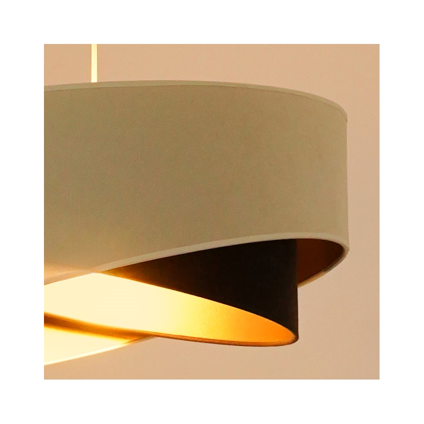 Brilagi - LED Пендел LYRA 1xE27/15W/230V кремав/черен/златист