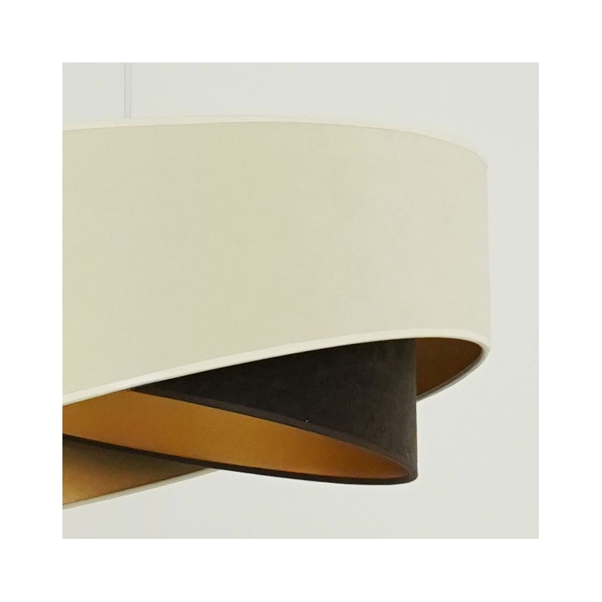 Brilagi - LED Пендел LYRA 1xE27/15W/230V кремав/черен/златист