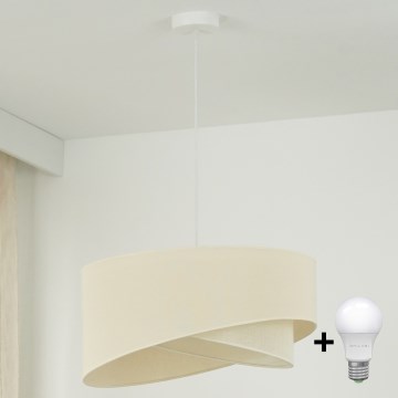 Brilagi - LED Пендел LYRA 1xE27/15W/230V кремав
