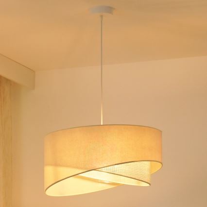 Brilagi - LED Пендел LYRA 1xE27/15W/230V кремав