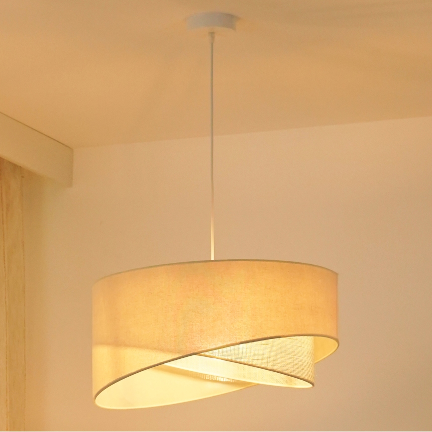 Brilagi - LED Пендел LYRA 1xE27/15W/230V кремав