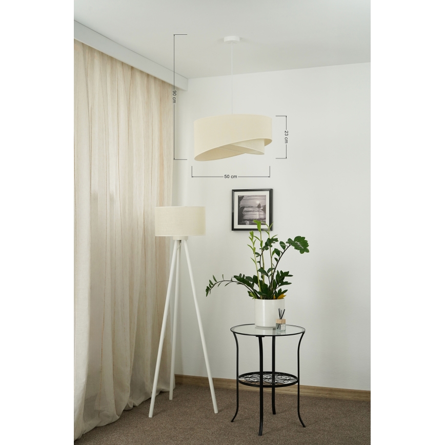 Brilagi - LED Пендел LYRA 1xE27/15W/230V кремав