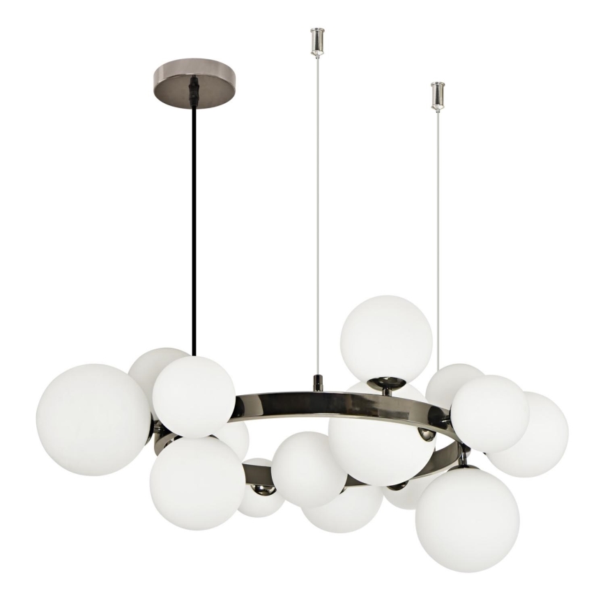 Brilagi - LED Пендел MILLA 15xG9/3W/230V лъскав хром/бял
