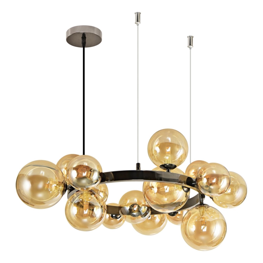 Brilagi - LED Пендел MILLA 15xG9/3W/230V лъскав хром/златист