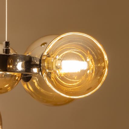 Brilagi - LED Пендел MILLA 15xG9/3W/230V лъскав хром/златист