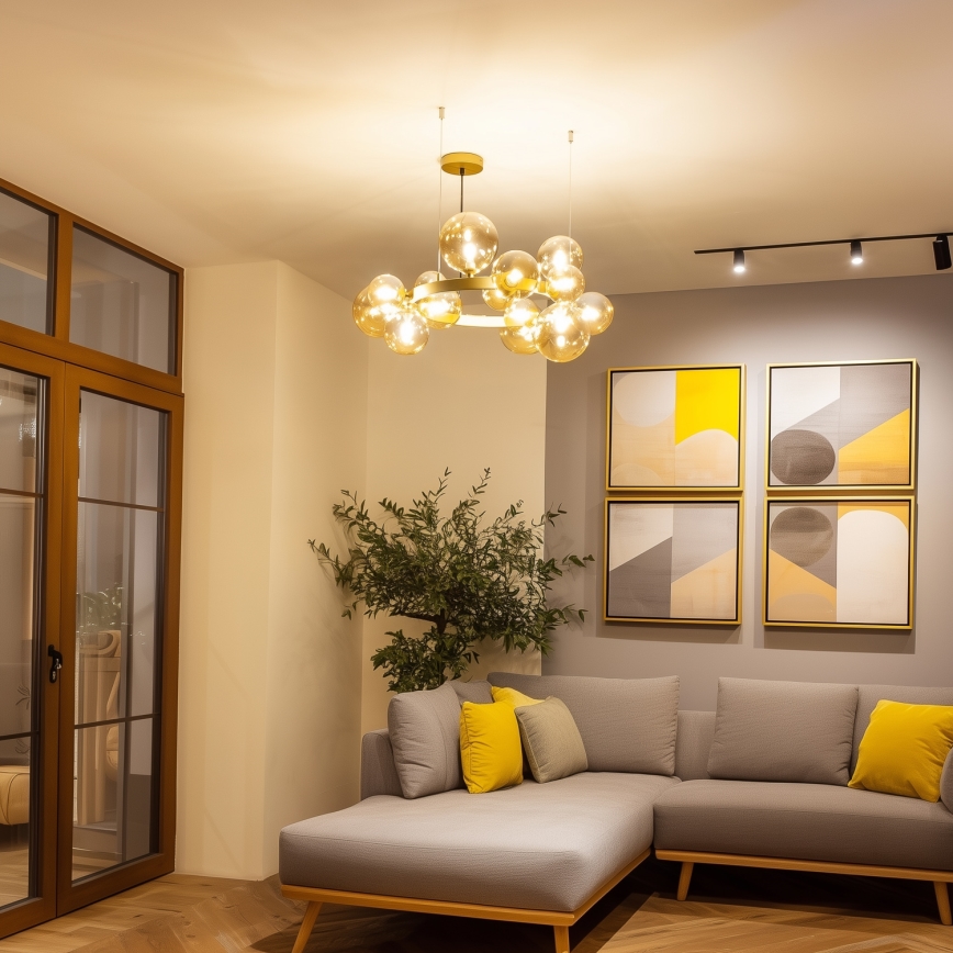 Brilagi - LED Пендел MILLA 15xG9/3W/230V златист