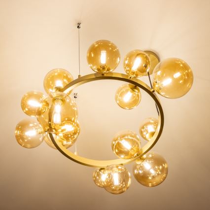 Brilagi - LED Пендел MILLA 15xG9/3W/230V златист