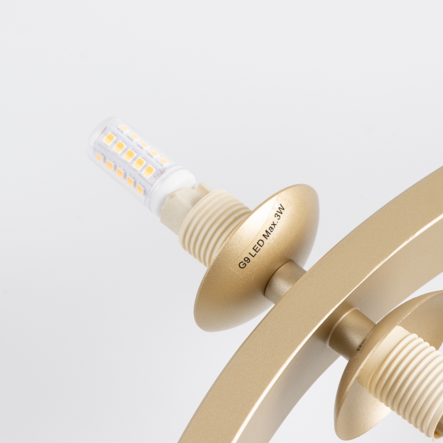 Brilagi - LED Пендел MILLA 15xG9/3W/230V златист